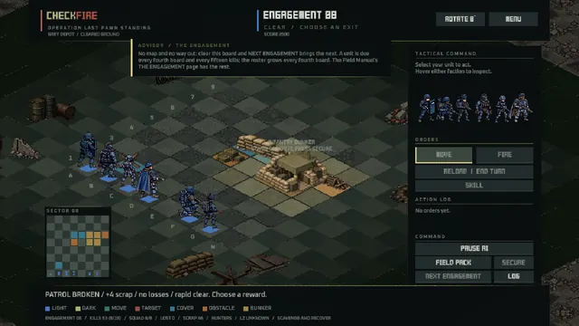 Last Pawn Standing board